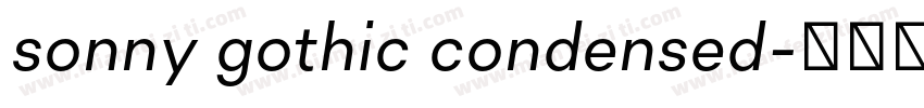 sonny gothic condensed字体转换